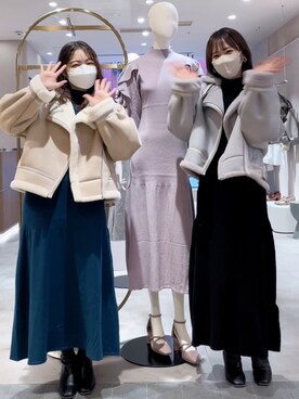 「ダズリン」｜「アイテム（ブルゾン）」を使った、maiさん（レディース・160cm）の秋コーディネート