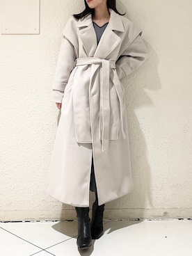 「ダズリン」｜「アイテム（その他アウター）」を使った、maiさん（レディース・160cm）の冬コーディネート