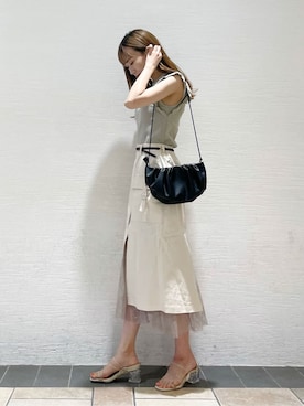 「アイテム（サンダル、その他）」を使った、maiさん（レディース・160cm）の夏コーディネート