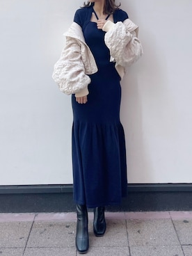 「ダズリン」｜「アイテム（ブルゾン）」を使った、maiさん（レディース・160cm）の秋コーディネート