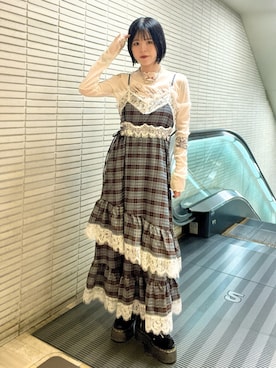 「jouetie（ジュエティ）のマルチカラビナチェーンネックレス（ネックレス）」を使った、MOMOKAさん（レディース・153cm）の秋コーディネート