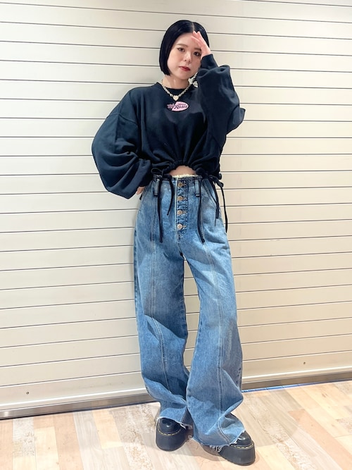 Something ×PosTokyo】Drost hem Tops（スウェット）｜jouetie