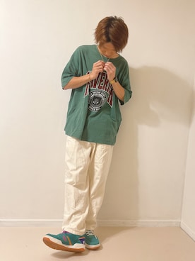 「Rodeo Crowns（ロデオクラウンズ）のアイテム」を使った、ティモさん（メンズ・173cm）の夏コーディネート