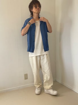 「RAGEBLUE（レイジブルー）のアイテム（パンツ）」を使った、ティモさん（メンズ・173cm）の夏コーディネート