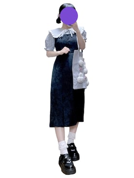 「アイテム（ヘアアクセサリー、ホワイト系）」を使った、#7A4AD2さん（レディース・158cm）の秋コーディネート