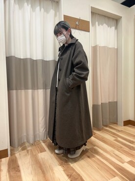「白ニット」｜「アイテム（その他アウター）」を使った、mumuさん（レディース・152cm）の秋コーディネート