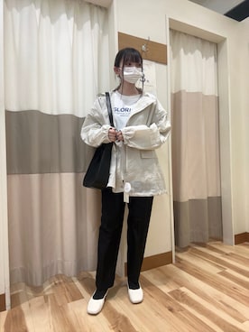 「Samansa Mos2 blue（サマンサモスモスブルー）のアイテム（ブルゾン）」を使った、mumuさん（レディース・152cm）の冬コーディネート