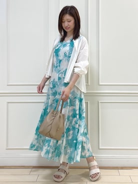 「ROPÉ」｜「アイテム（ワンピース/ドレス）」を使った、_ayaka_さん（レディース・166cm）の夏コーディネート