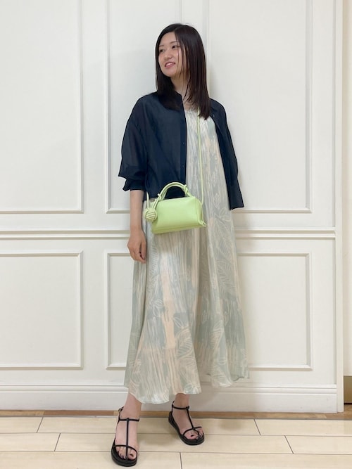 ROPÉ(ロペ) ⁄ 【IPEKER】ニュアンスボタニカルAラインワンピース