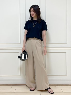 「ラリエット」｜_ayaka_さん（レディース・166cm）の春コーディネート