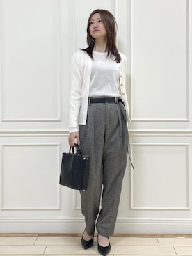 「アイテム（ニット/セーター）」を使った、_ayaka_さん（レディース・166cm・30代）の秋コーディネート