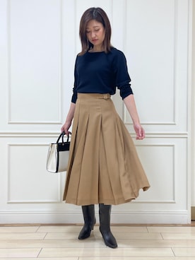 美品◎ロペ　ウールビエラプリーツフレアスカート ROPE'（ロペ）の「【雑誌掲載】ウールビエラプリーツフレア
