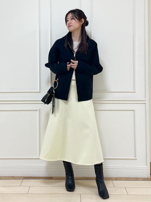 セール】梨地フレアスカート/セットアップ対応【Sサイズフェア対象