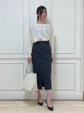 「ラリエット」｜_ayaka_さん（レディース・166cm）の冬コーディネート