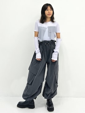 「STUDIOUS（ステュディオス）のアイテム（パンツ）」を使った、STUDIOUS STAFFさん（レディース・162cm）の秋コーディネート