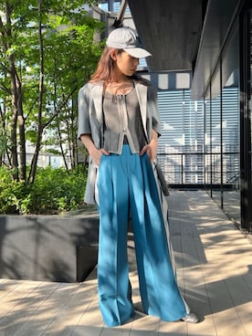 「STUDIOUS（ステュディオス）のアイテム（ジャケット/アウター）」を使った、STUDIOUS STAFFさん（レディース・162cm）の春コーディネート