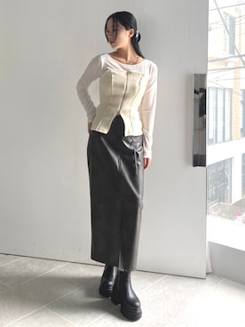 「STUDIOUS（ステュディオス）のアイテム」を使った、STUDIOUS STAFFさん（レディース・162cm）の秋コーディネート
