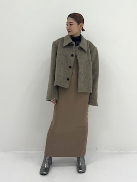 「STUDIOUS（ステュディオス）のアイテム（ジャケット/アウター）」を使った、STUDIOUS STAFFさん（レディース・154cm）の秋コーディネート