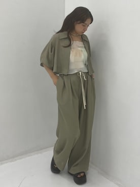 「STUDIOUS(ステュディオス)のアイテム」を使った、STUDIOUS STAFFさん(レディース・160cm)の夏コーディネート