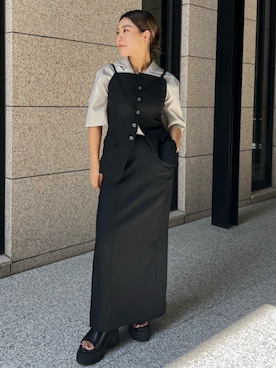 「STUDIOUS(ステュディオス)のアイテム(ベスト)」を使った、STUDIOUS STAFFさん(レディース・158cm)の夏コーディネート