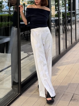 「STUDIOUS(ステュディオス)のアイテム(シューズ)」を使った、STUDIOUS STAFFさん(レディース・165cm)の夏コーディネート