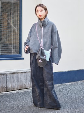 「STUDIOUS（ステュディオス）のアイテム（ブルゾン）」を使った、STUDIOUS STAFFさん（レディース・152cm）の冬コーディネート