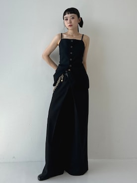 「STUDIOUS（ステュディオス）のアイテム（パンツ）」を使った、STUDIOUS STAFFさん（レディース・156cm）の夏コーディネート