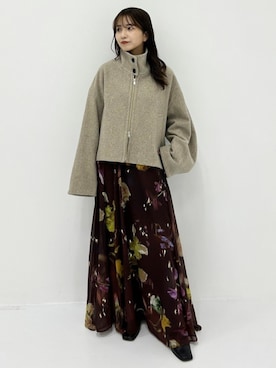 「STUDIOUS（ステュディオス）のアイテム（ブルゾン）」を使った、STUDIOUS STAFFさん（レディース・151cm）の秋コーディネート