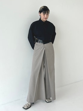 「STUDIOUS（ステュディオス）のアイテム（パンツ）」を使った、STUDIOUS STAFFさん（レディース・161cm）の夏コーディネート