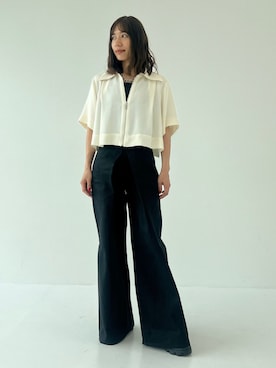 「STUDIOUS（ステュディオス）のアイテム（パンツ）」を使った、STUDIOUS STAFFさん（レディース・162cm）の夏コーディネート