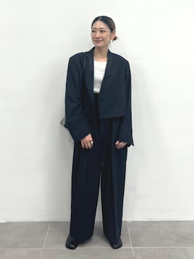 「STUDIOUS（ステュディオス）のアイテム（ジャケット/アウター）」を使った、STUDIOUS STAFFさん（レディース・154cm）の秋コーディネート