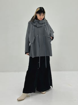 「VACHEMENT（ヴァシュモン）のアイテム（モッズコート）」を使った、STUDIOUS STAFFさん（レディース・161cm）の秋コーディネート