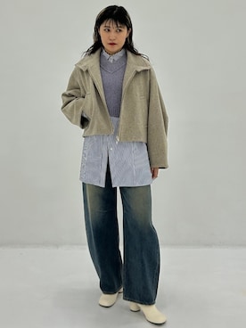「STUDIOUS（ステュディオス）のアイテム（パンツ）」を使った、STUDIOUS STAFFさん（レディース・161cm）の秋コーディネート