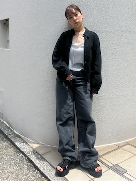 「STUDIOUS(ステュディオス)のアイテム(パンツ)」を使った、STUDIOUS STAFFさん(レディース・161cm)の夏コーディネート