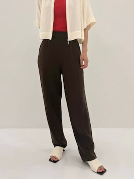 「CLANE（クラネ）のアイテム（セットアップ）」を使った、STUDIOUS STAFFさん（レディース・162cm）の夏コーディネート