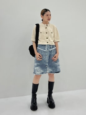 「CLANE（クラネ）のアイテム（セットアップ）」を使った、STUDIOUS STAFFさん（レディース・154cm）の夏コーディネート