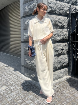 「STUDIOUS(ステュディオス)のアイテム(ジャケット/アウター)」を使った、STUDIOUS STAFFさん(レディース・165cm)の夏コーディネート