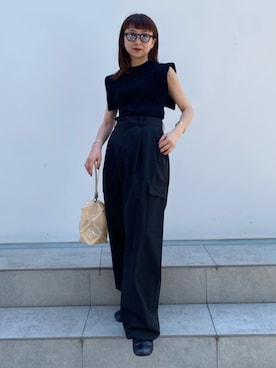 「CLANE（クラネ）のアイテム（ニット/セーター）」を使った、STUDIOUS STAFFさん（レディース・150cm）の夏コーディネート