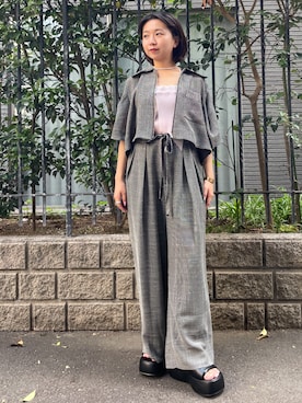 「STUDIOUS(ステュディオス)のアイテム」を使った、STUDIOUS STAFFさん(レディース・150cm)の夏コーディネート
