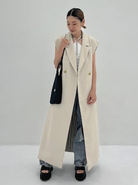 「CLANE（クラネ）のアイテム（その他アウター）」を使った、STUDIOUS STAFFさん（レディース・154cm）の夏コーディネート