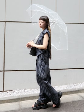 「STUDIOUS（ステュディオス）のアイテム（トップス）」を使った、STUDIOUS STAFFさん（レディース・155cm）の春コーディネート