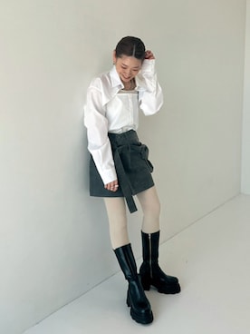 「BASICKS（ベイシックス）のアイテム（トップス）」を使った、STUDIOUS STAFFさん（レディース・154cm）の春コーディネート