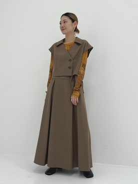 「STUDIOUS（ステュディオス）のアイテム（ワンピース/ドレス）」を使った、STUDIOUS STAFFさん（レディース・154cm）の夏コーディネート