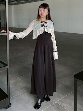 「STUDIOUS(ステュディオス)のアイテム」を使った、STUDIOUS STAFFさん(レディース・156cm)の春コーディネート