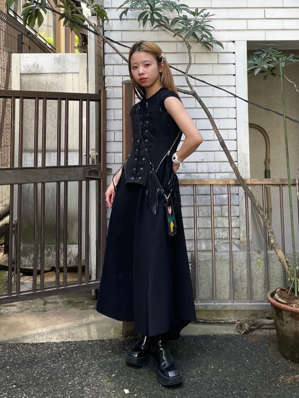 WRAPINKNOT/ラッピンノット】《STUDIOUS別注》ジップワンピースを使っ 