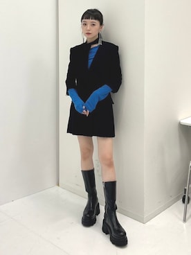 「STUDIOUS（ステュディオス）のアイテム（ブーツ）」を使った、STUDIOUS STAFFさん（レディース・156cm）の夏コーディネート