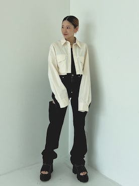 「JOHN LAWRENCE SULLIVAN（ジョンローレンスサリバン）のアイテム」を使った、STUDIOUS STAFFさん（レディース・154cm）の夏コーディネート