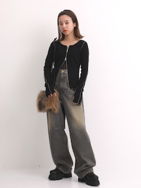「STUDIOUS（ステュディオス）のアイテム」を使った、STUDIOUS STAFFさん（レディース・152cm）の秋コーディネート