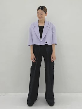 「STUDIOUS（ステュディオス）のアイテム（ジャケット/アウター）」を使った、STUDIOUS STAFFさん（レディース・154cm）の夏コーディネート