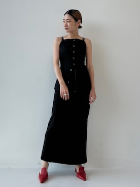 「STUDIOUS(ステュディオス)のアイテム(ベスト)」を使った、STUDIOUS STAFFさん(レディース・154cm)の夏コーディネート